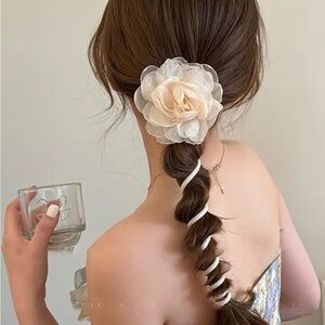 Elegant Floral Hair Scrunchie